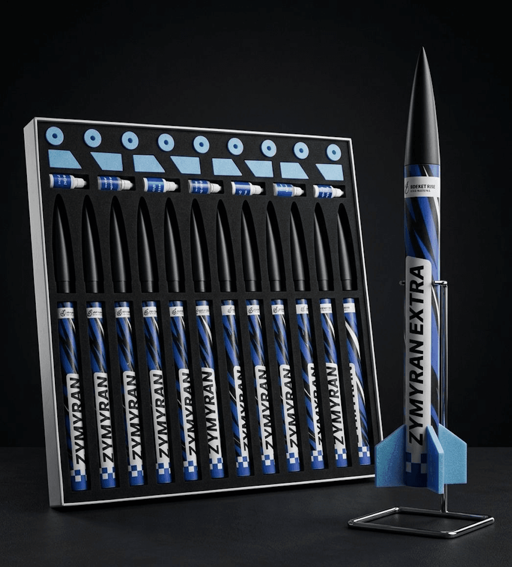 RocketRise Zymyran Extra — набор ракетостроения "Летающая модель", 12 шт., высота не менее 450 м